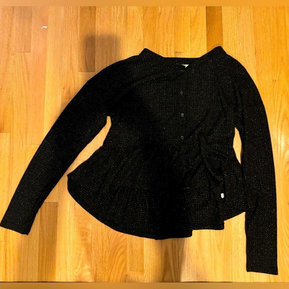 Black sweater/cardigan with silver sparkles by Art Class